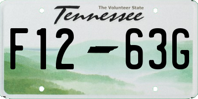 TN license plate F1263G
