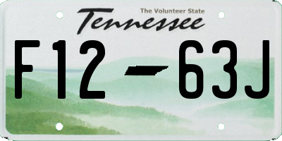 TN license plate F1263J
