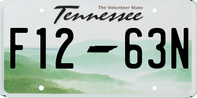 TN license plate F1263N
