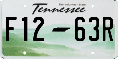 TN license plate F1263R