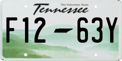 TN license plate F1263Y