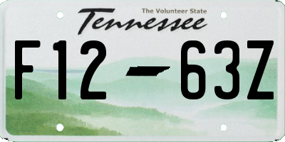 TN license plate F1263Z