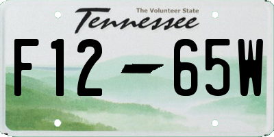 TN license plate F1265W