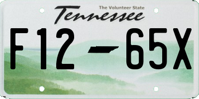 TN license plate F1265X