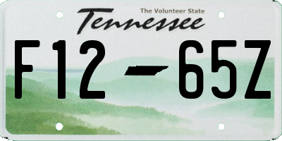 TN license plate F1265Z