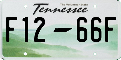 TN license plate F1266F