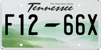 TN license plate F1266X