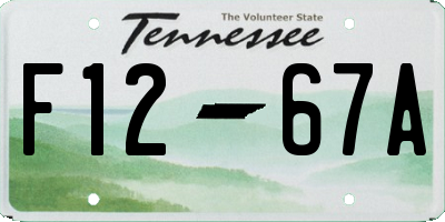 TN license plate F1267A