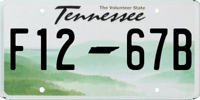 TN license plate F1267B
