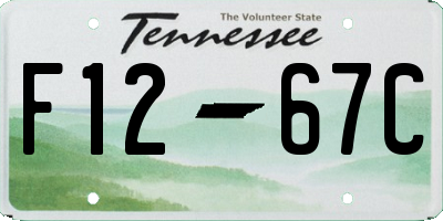 TN license plate F1267C