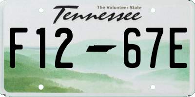 TN license plate F1267E