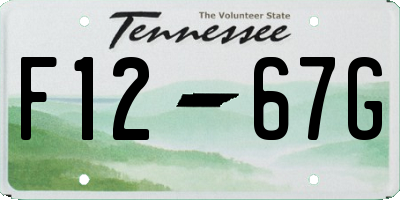 TN license plate F1267G