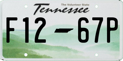 TN license plate F1267P
