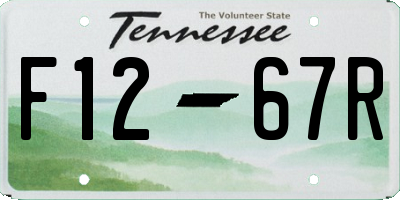 TN license plate F1267R