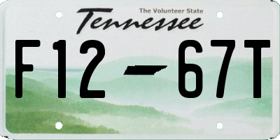 TN license plate F1267T