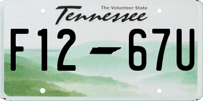 TN license plate F1267U
