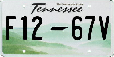 TN license plate F1267V