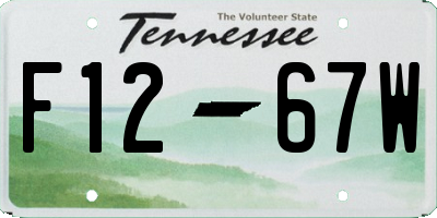 TN license plate F1267W