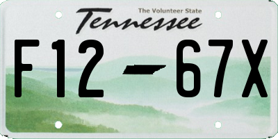 TN license plate F1267X