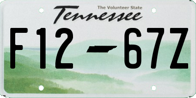 TN license plate F1267Z
