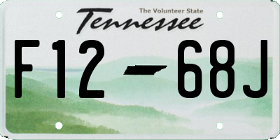 TN license plate F1268J