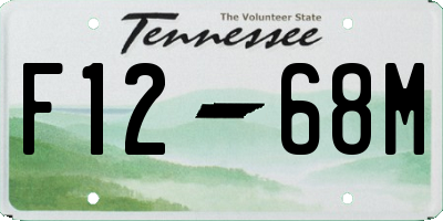TN license plate F1268M