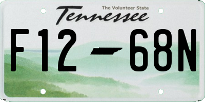 TN license plate F1268N