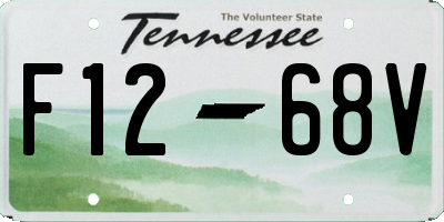 TN license plate F1268V