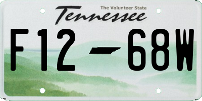 TN license plate F1268W