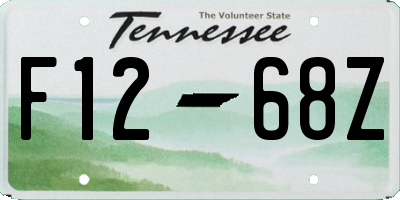 TN license plate F1268Z