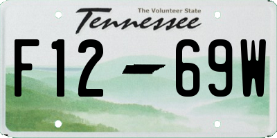 TN license plate F1269W