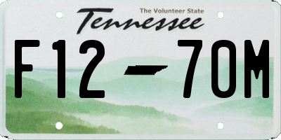 TN license plate F1270M