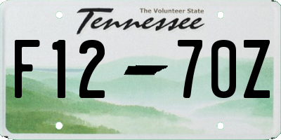 TN license plate F1270Z