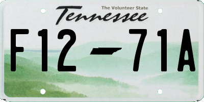 TN license plate F1271A