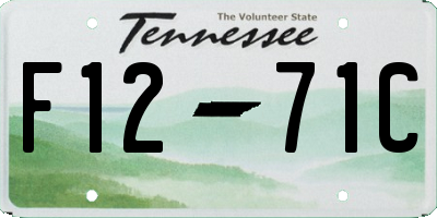 TN license plate F1271C