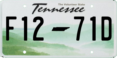 TN license plate F1271D