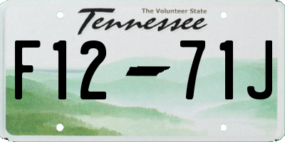 TN license plate F1271J