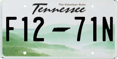 TN license plate F1271N