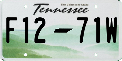 TN license plate F1271W