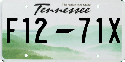 TN license plate F1271X