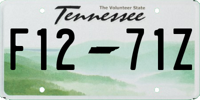 TN license plate F1271Z