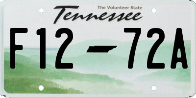 TN license plate F1272A