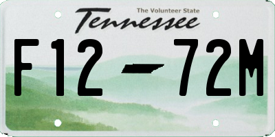 TN license plate F1272M