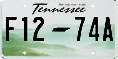 TN license plate F1274A