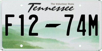 TN license plate F1274M