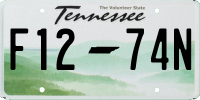 TN license plate F1274N