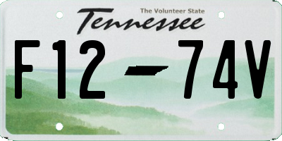 TN license plate F1274V
