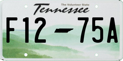 TN license plate F1275A