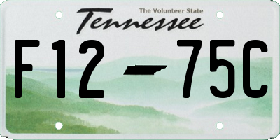 TN license plate F1275C