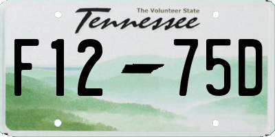TN license plate F1275D